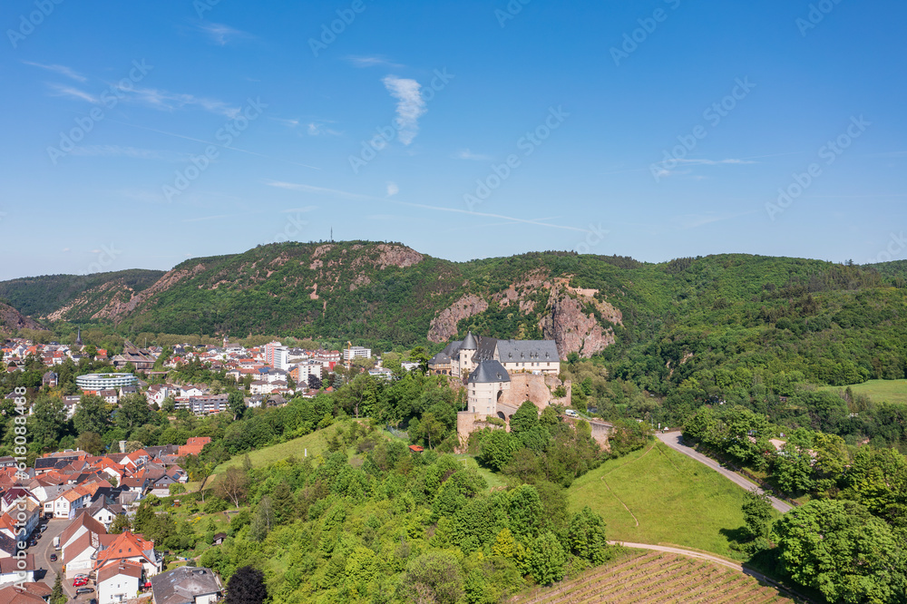 Aerial view of Bad Munster am Stein/Germany