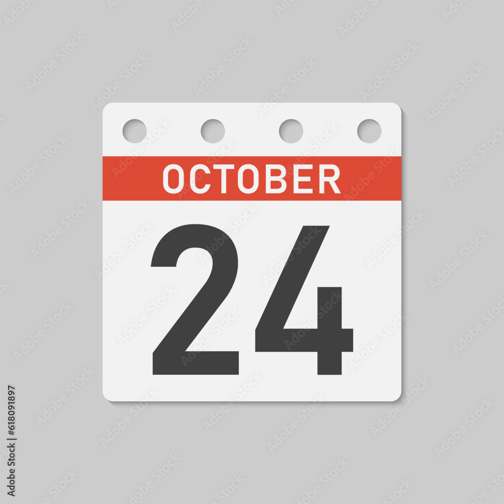 Icon page calendar day - 24 October Icon page calendar day - 24 October