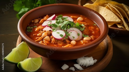 AI generated illustration of traditional menudo dish from Mexico photo