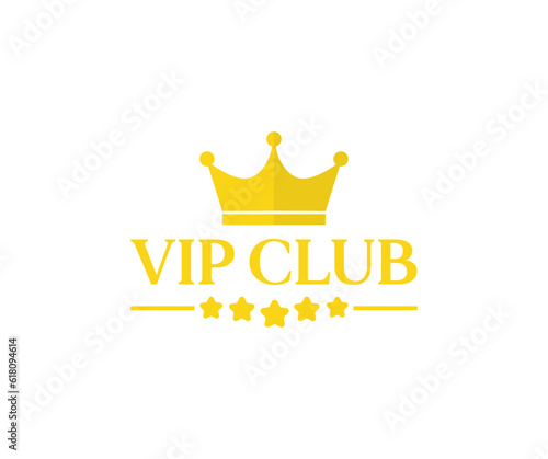 Vip club label, badge, sign or tag logo design. Premium membership icon vector design and illustration.

