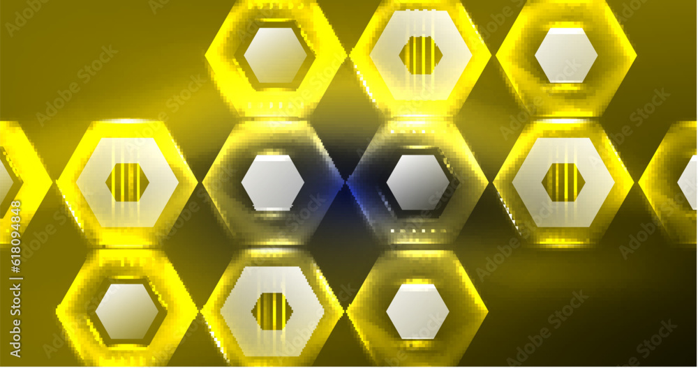 Abstract background neon hexagon vector illustration Abstract background neon hexagon vector illustration