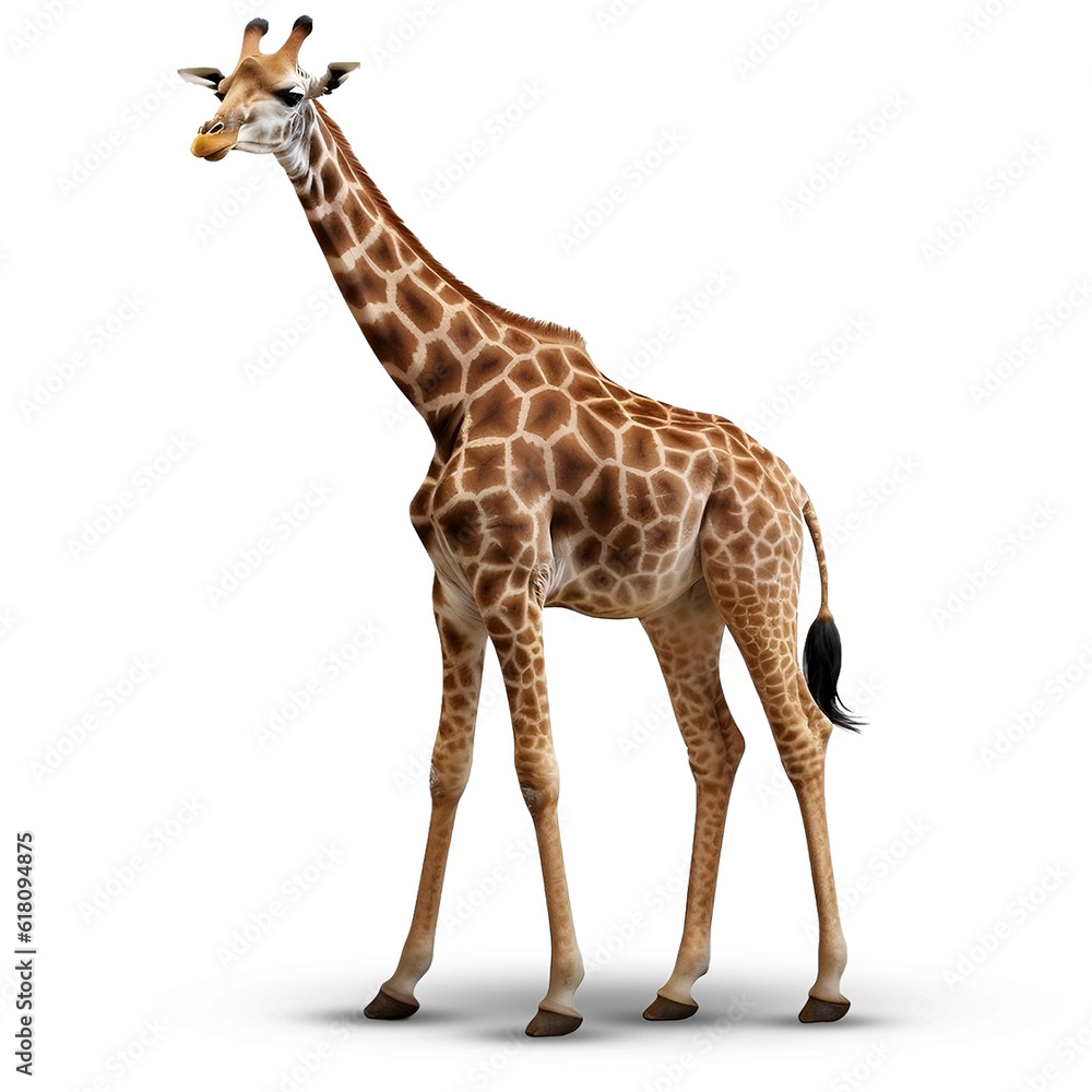 Obraz premium Giraffe on transparent png background