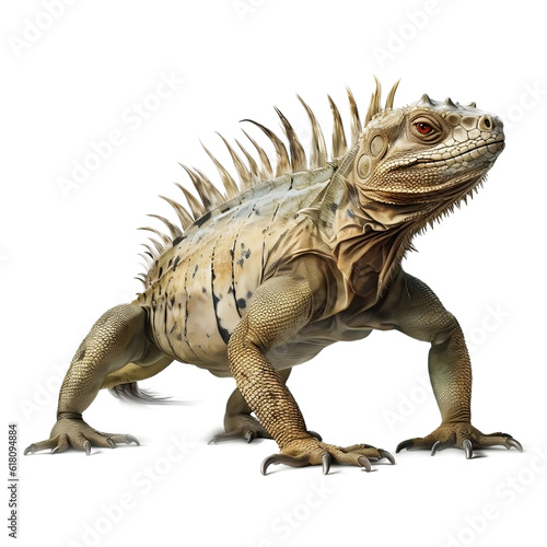 Iguana on transparent png background