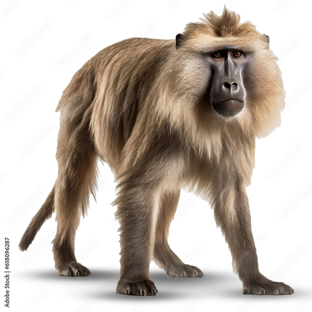 Baboon on transparent png background Baboon on transparent png background