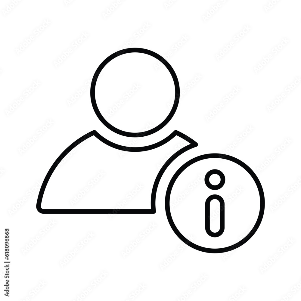 About icon. Line, outline symbol. About icon. Line, outline symbol.