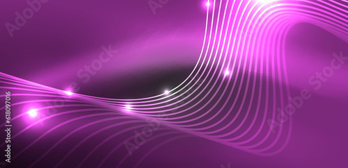 Abstract background neon wave. Hi-tech design for wallpaper, banner, background, landing page, wall art, invitation, prints, posters