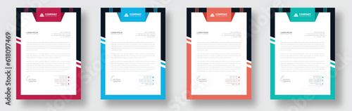 modern creative Clean letterhead flyer corporate business proposal official minimal abstract professional informative newsletter magazine poster brochure design standard color bundle with logo.