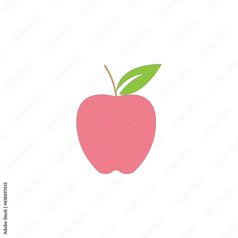 Fototapeta premium Apple logo icon vector illustration design template