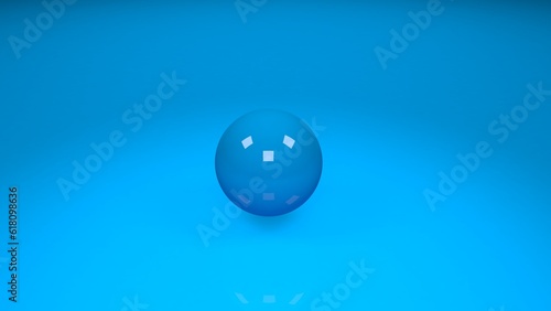 blue ball blue background