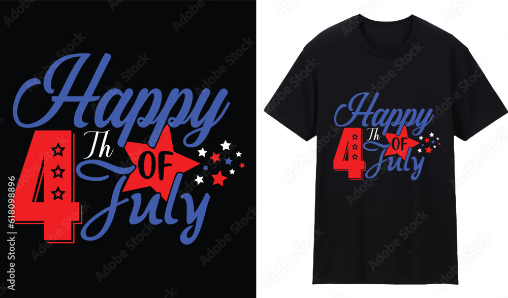 Fototapeta premium 4 th julay independence day t shirt design.
