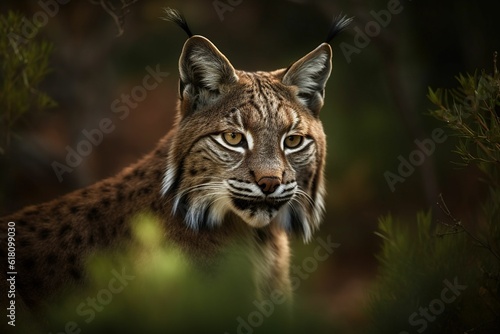 AI generated illustration of beautiful wild lynx in its natural habitat © Quixar/Wirestock Creators