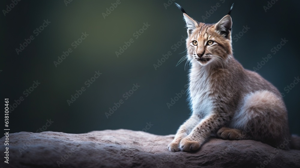 a cat sitting on top of a rock looking at the camera. generative ai a cat sitting on top of a rock looking at the camera. generative ai