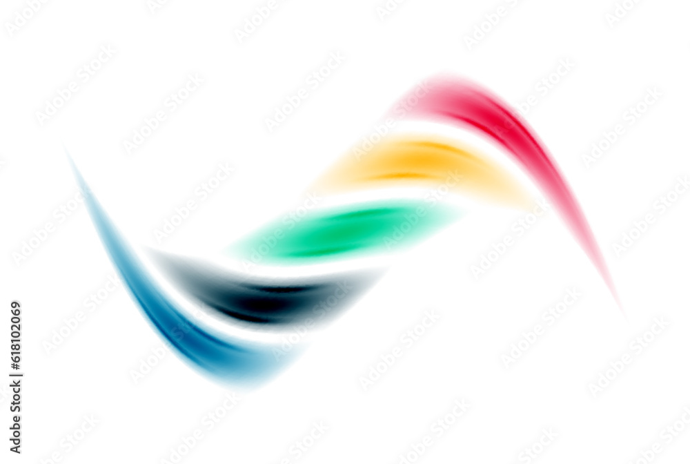 Fototapeta premium A vibrant and playful design featuring rainbow-color lines arranged in a dynamic composition, perfect for adding a pop of color to any project