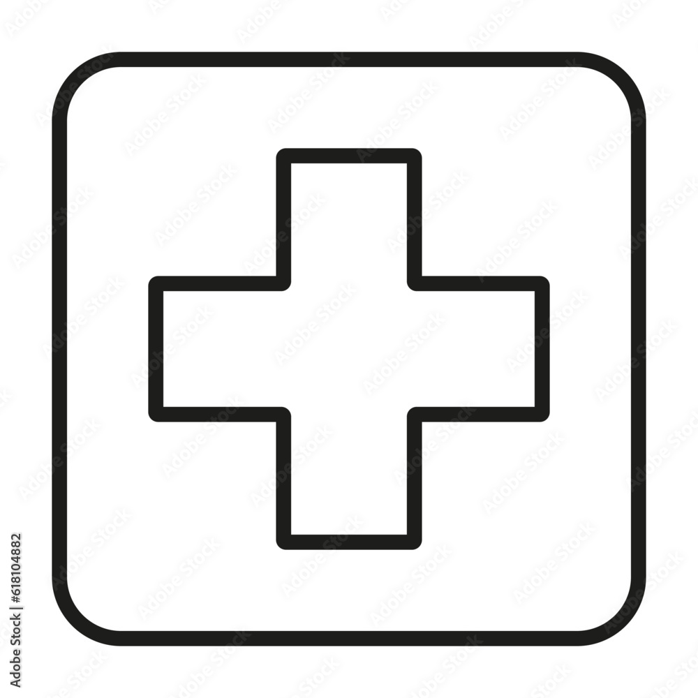 Black line Emergency medical icon. Provide disaster relief. Black line Emergency medical icon. Provide disaster relief.