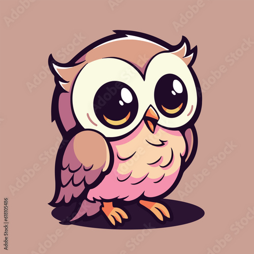 Vector Illustration of a cartoon owl