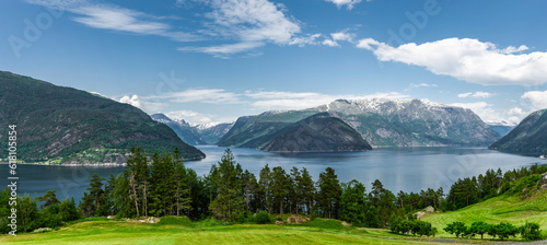 Blick auf den Eidfjord in Norwegen