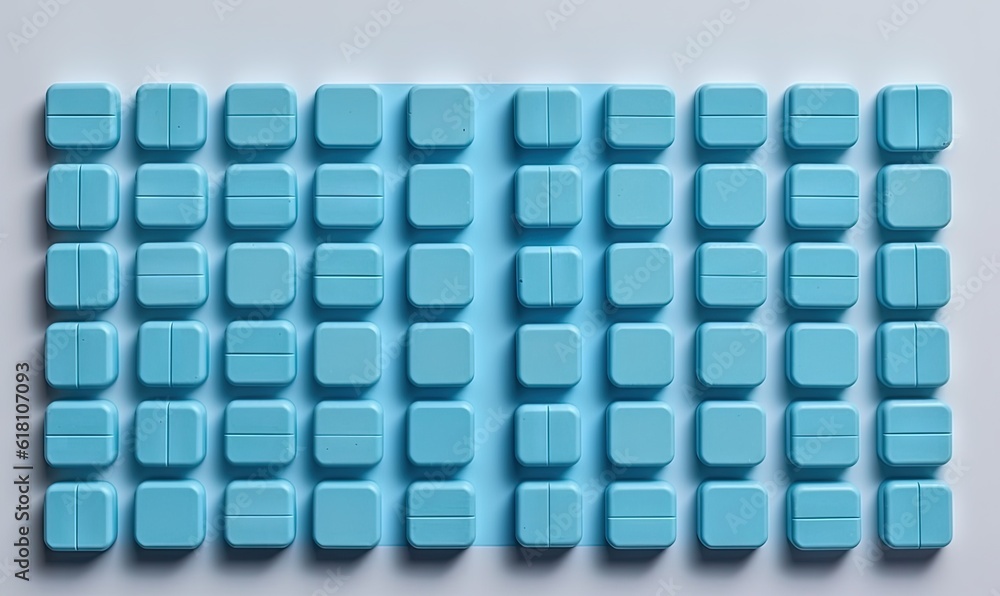 a group of blue squares on a white surface with a white background and a white wall in the middle of the picture is a rectangular shape. generative ai a group of blue squares on a white surface with a white background and a white wall in the middle of the picture is a rectangular shape. generative ai