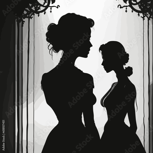 woman at the mirror that doesnt know herself_ VECTOR