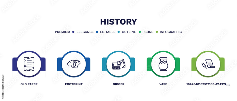 set of history thin line icons. history outline icons with infographic template. linear icons such as old paper, footprint, digger, vase, 1642648169517100-12.eps,,,,, vector. set of history thin line icons. history outline icons with infographic template. linear icons such as old paper, footprint, digger, vase, 1642648169517100-12.eps,,,,, vector.