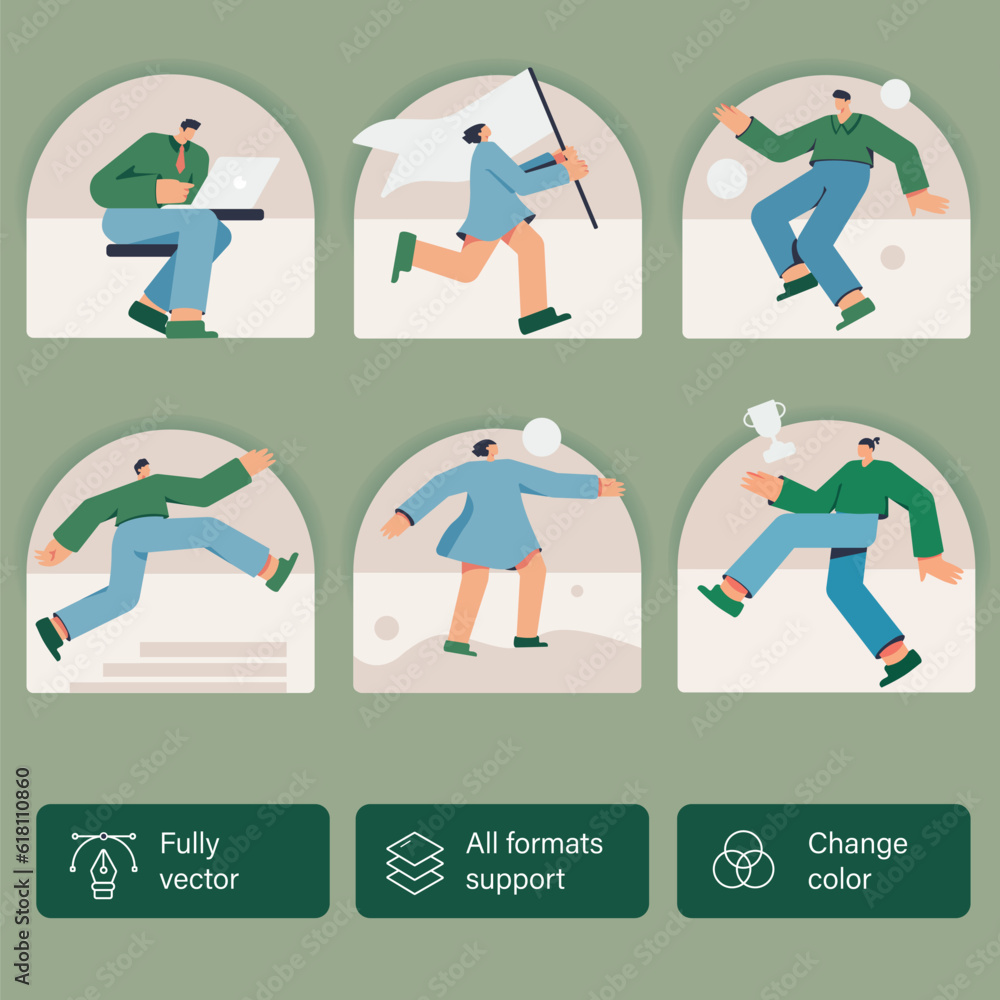 Trending illustrations on business and finance Trending illustrations on business and finance