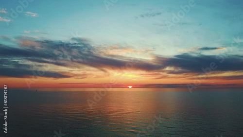 Wallpaper Mural Timelapse View of the Baltic Sea at Sunset, Pavilosta, Latvia. Beautiful Golden Sunset Over the Beach Seascape. Glittering Sunlight Reflection. The Baltic Sea at the Mouth of Saka River in Courland Torontodigital.ca