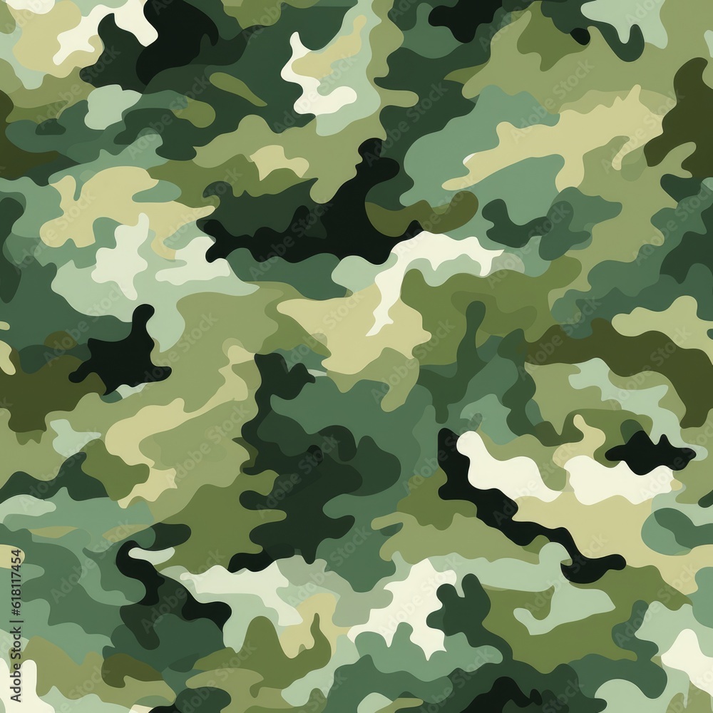 Military camouflage seamless pattern. Generative AI Military camouflage seamless pattern. Generative AI