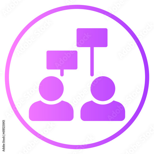 protest gradient icon