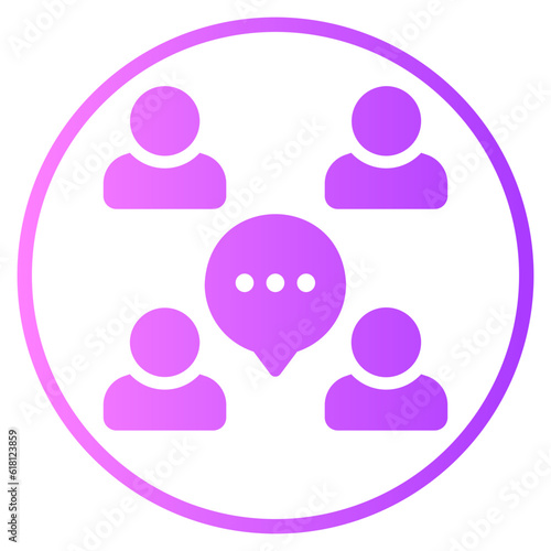 socialize gradient icon