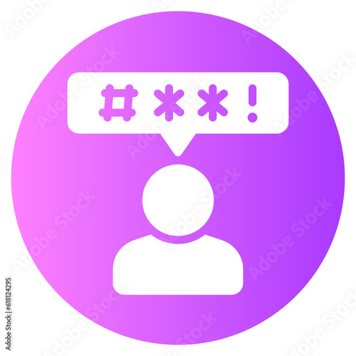 abuse gradient icon