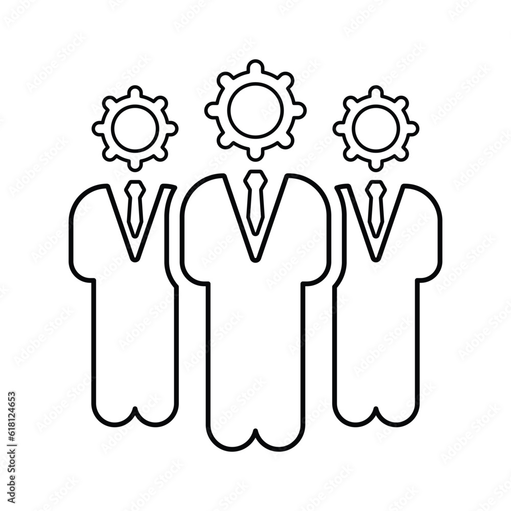 Expert Team icon. Line, outline design.