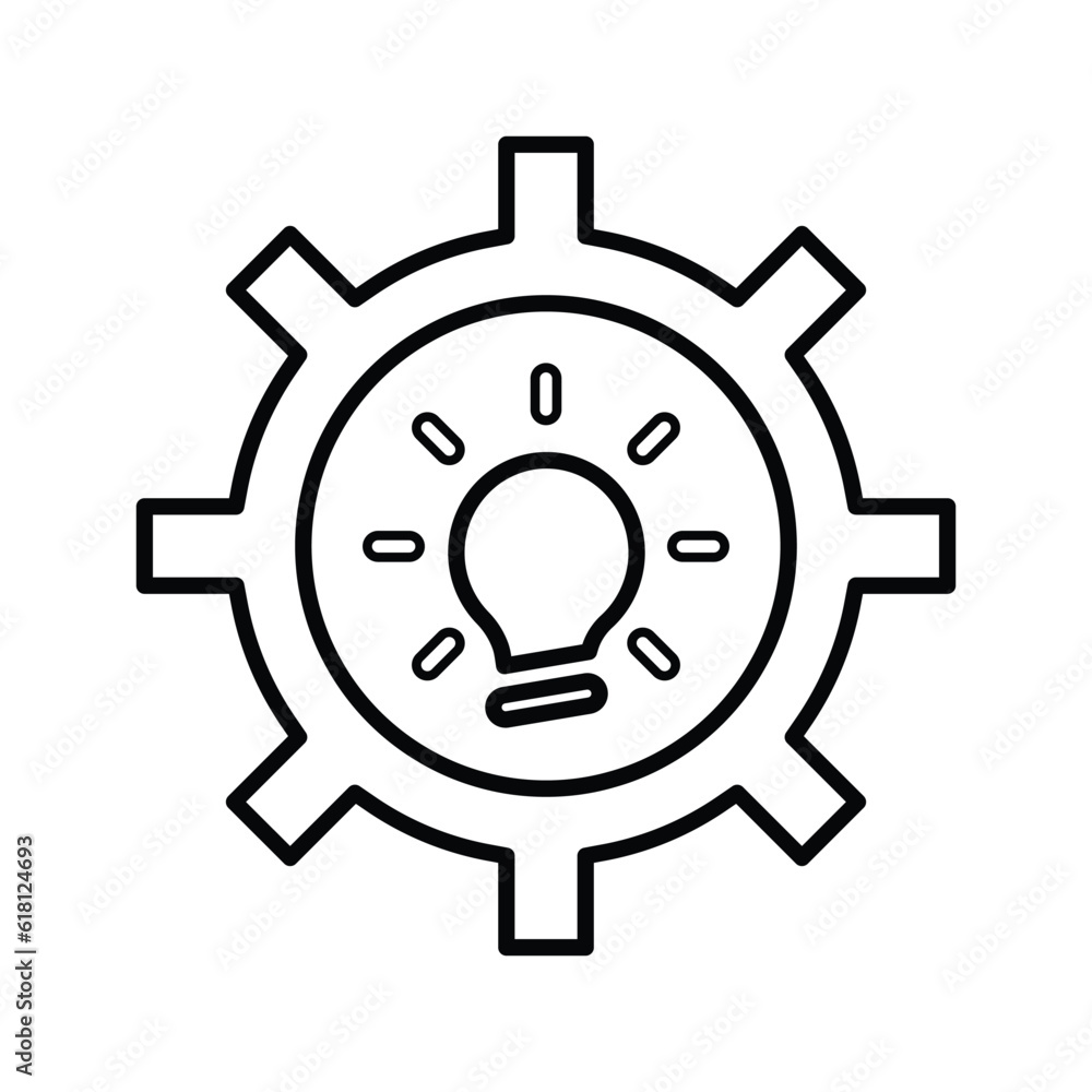 Idea Development icon. Line, outline design. Idea Development icon. Line, outline design.