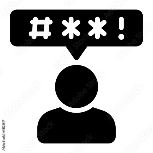 abuse glyph icon