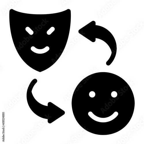 hypocrisy glyph icon