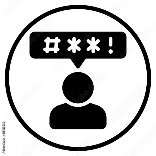 abuse glyph icon