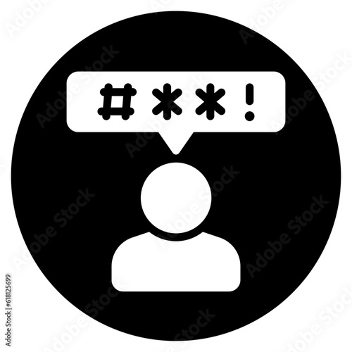 abuse glyph icon