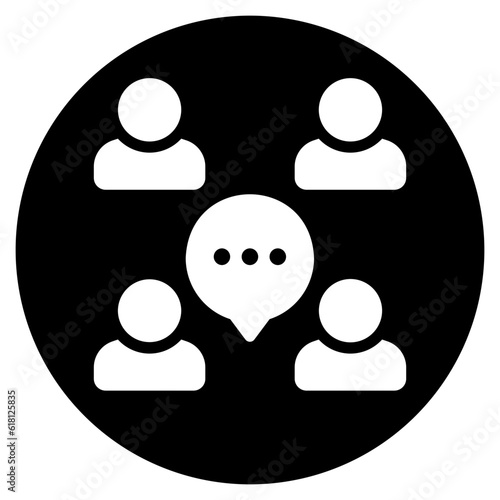 socialize glyph icon