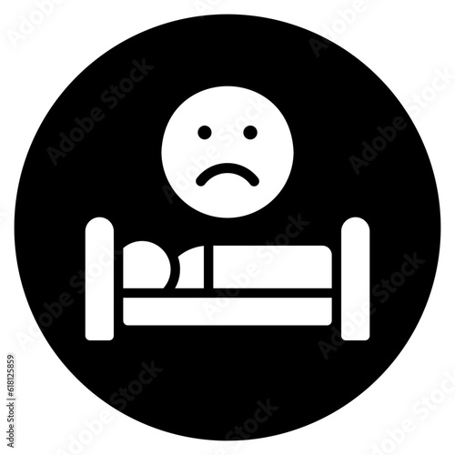sleepless glyph icon