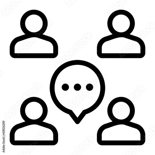 socialize line icon