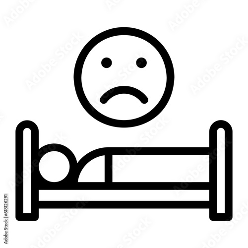 sleepless line icon