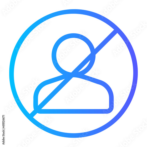 banned gradient icon