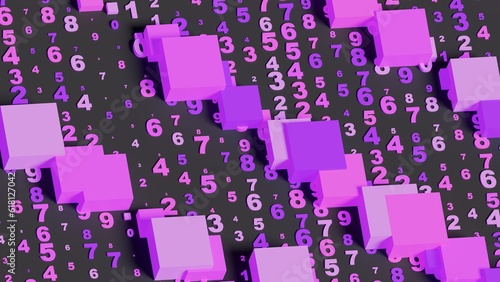 Mathematics and statistics. Abstract concept background. 3d illustration
