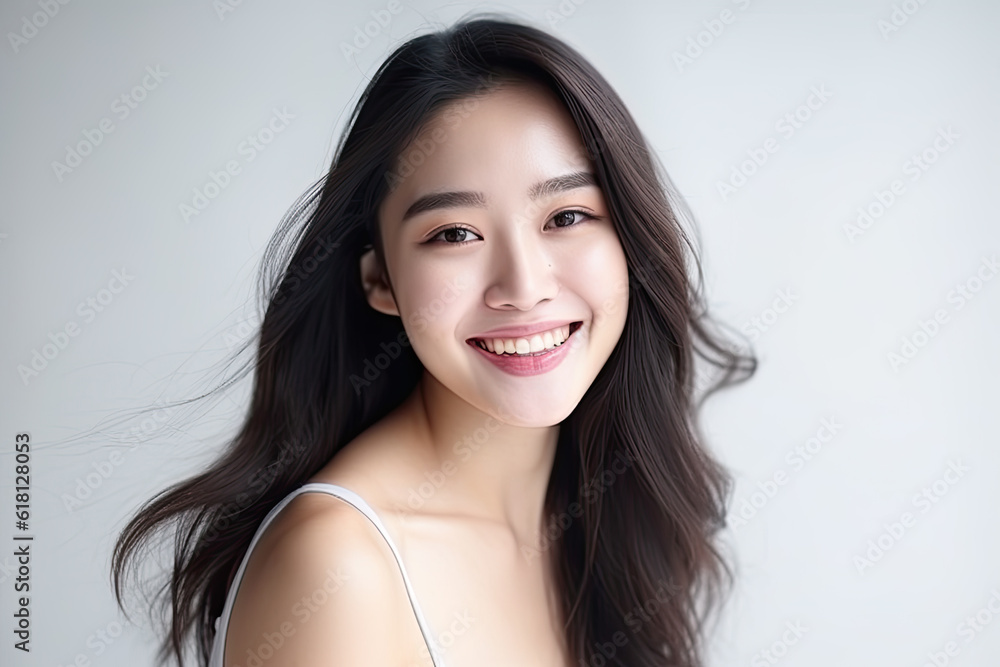 Beauty portrait of asian woman with clean healthy skin Beauty portrait of asian woman with clean healthy skin