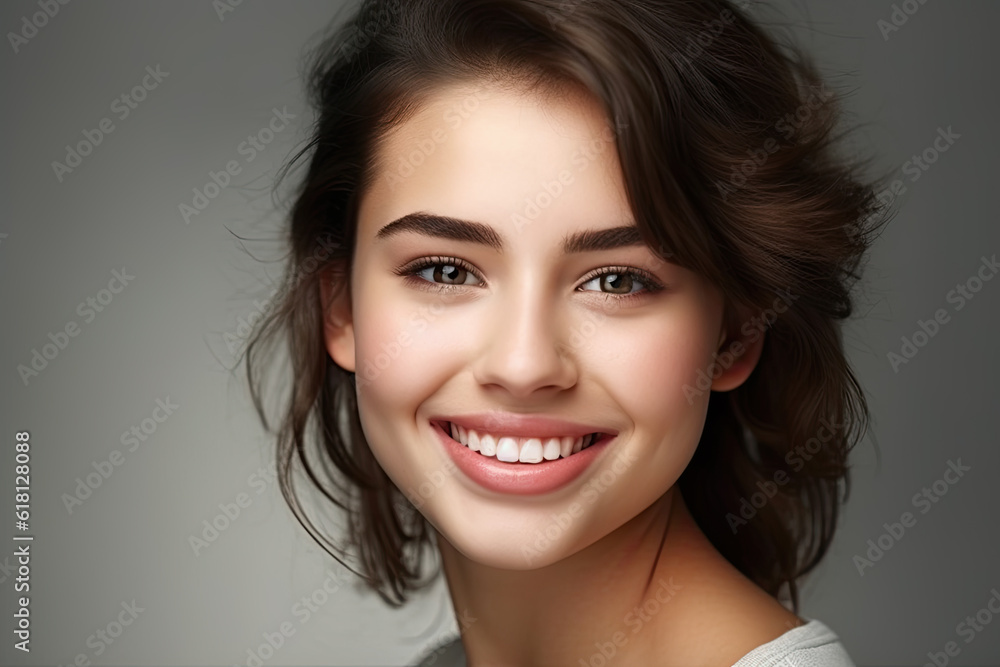 Portrait of beautiful woman with clean healthy skin Portrait of beautiful woman with clean healthy skin