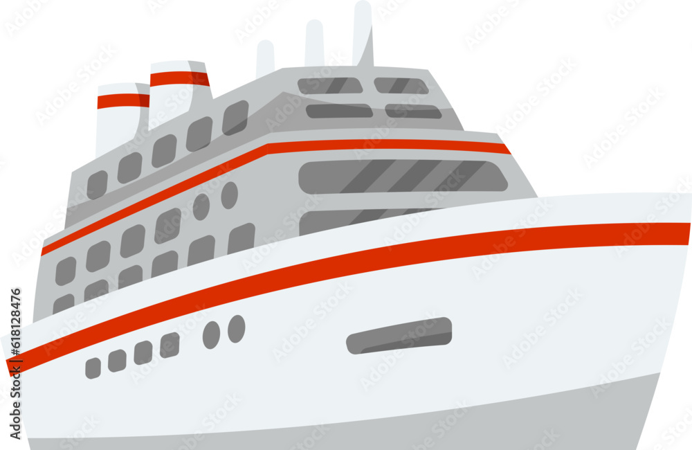 Simple Trip Cruise Ship Illustration