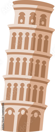 Simple Tower of Pisa Illustration