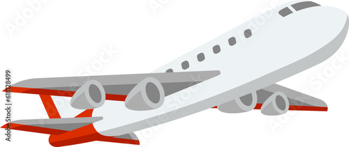 Simple Fly Plane Illustration