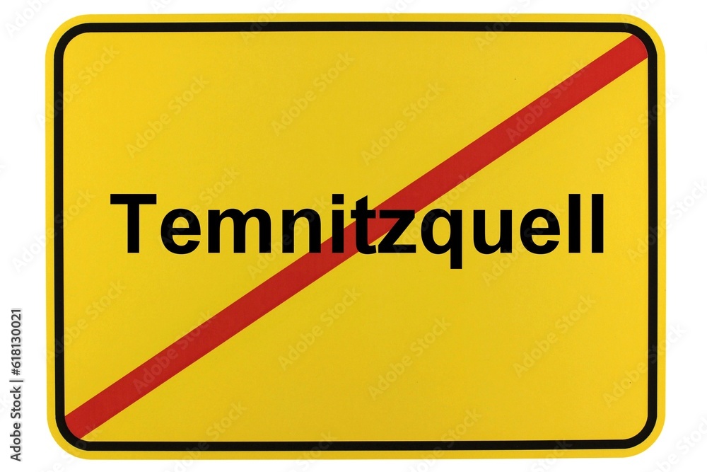 Illustration eines Ortsschildes der Gemeinde Temnitzquell in Brandenburg Illustration eines Ortsschildes der Gemeinde Temnitzquell in Brandenburg