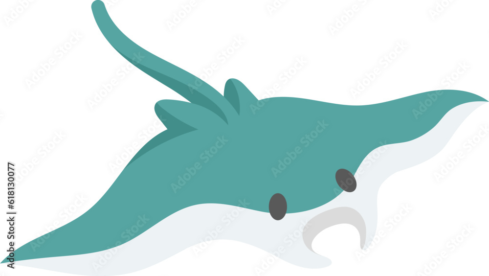Obraz premium Cute Stingray Illustration