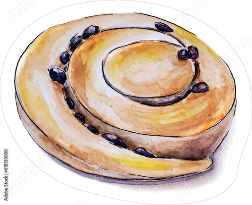 bread roll with raisings