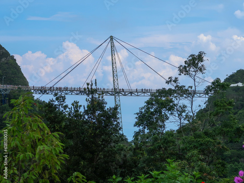 LANGKAWI, MALAYSIA - 19 November 2016:Sky Bridge on Mat Cincang mountain in Langkawi. photo